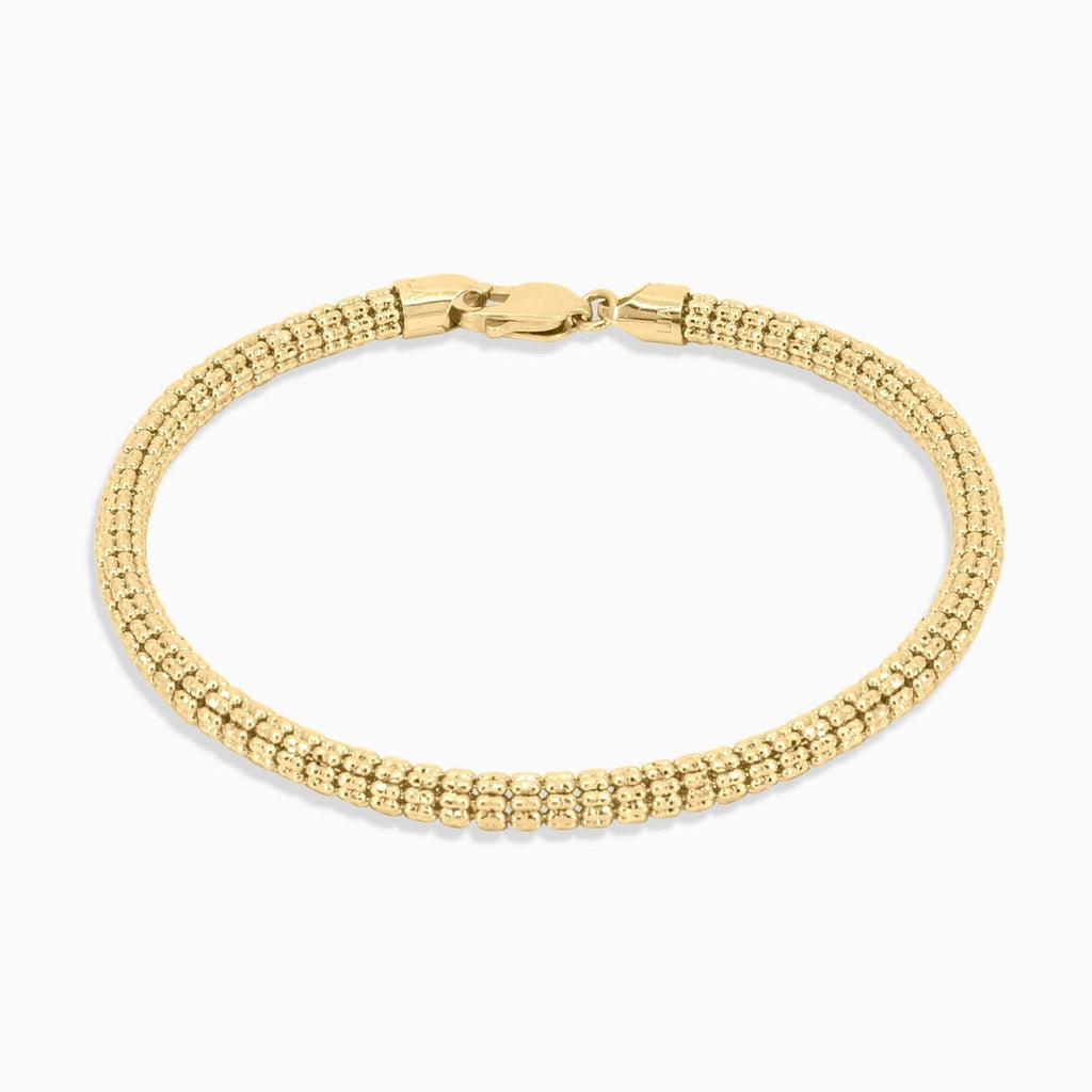 4.5mm 10K gold ice link bracelet at Mayra Jewelry