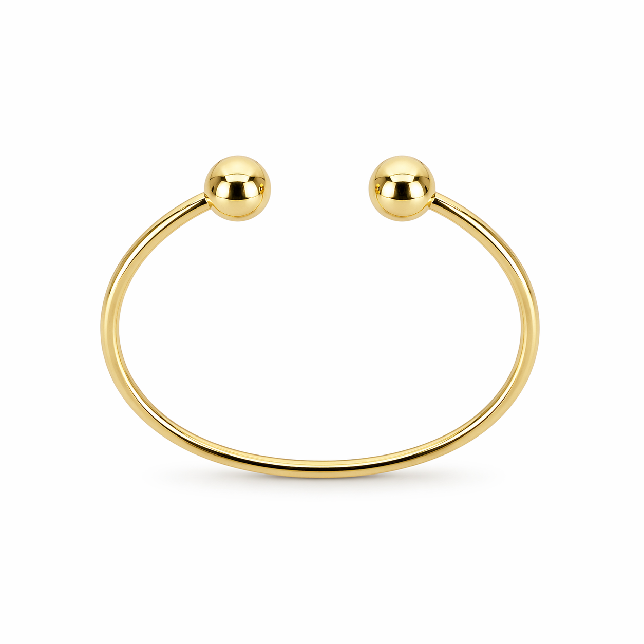 10K yellow gold open cuff bracelet at Mayra Jewelry