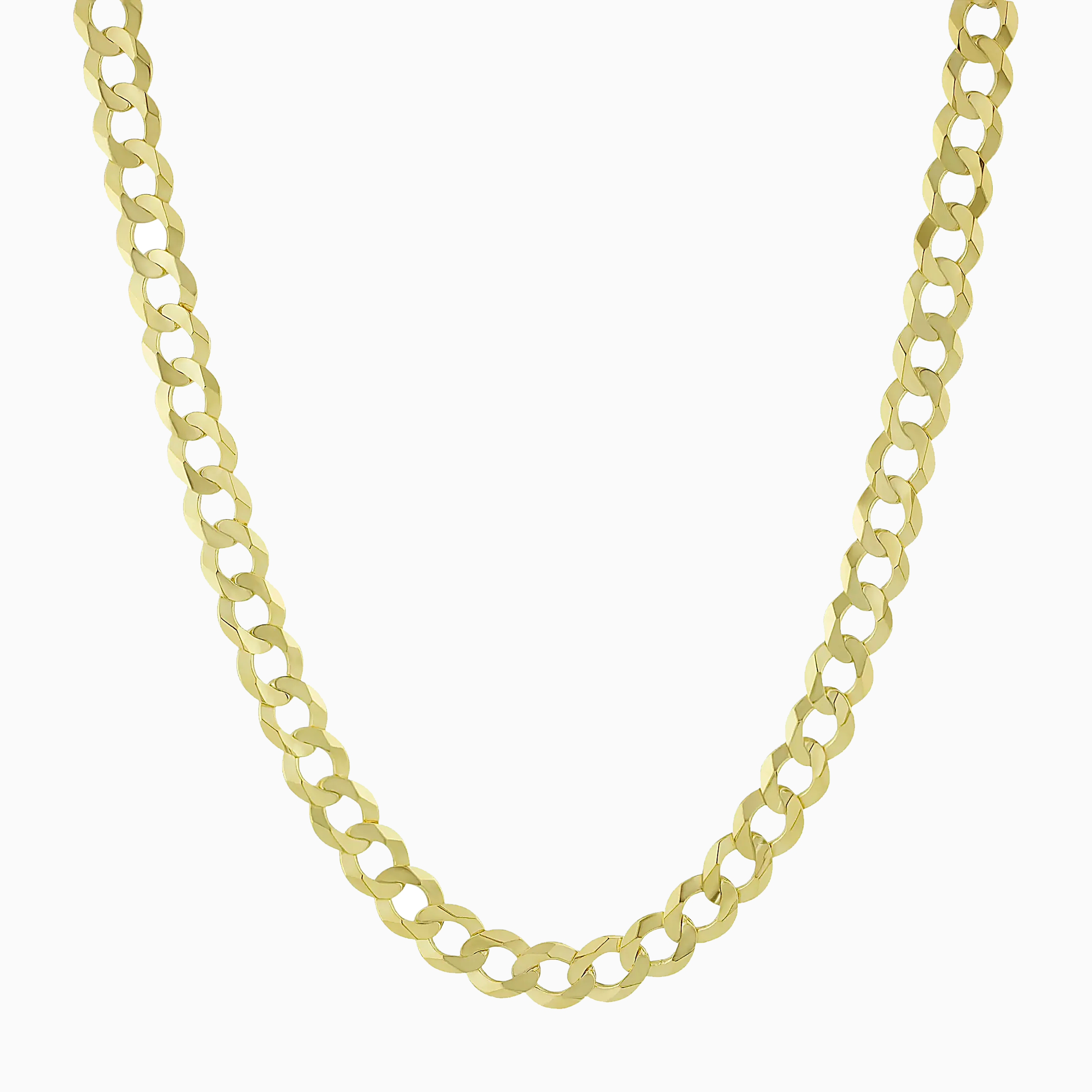 10K gold curb link chain clasp detail at Mayra Jewelry