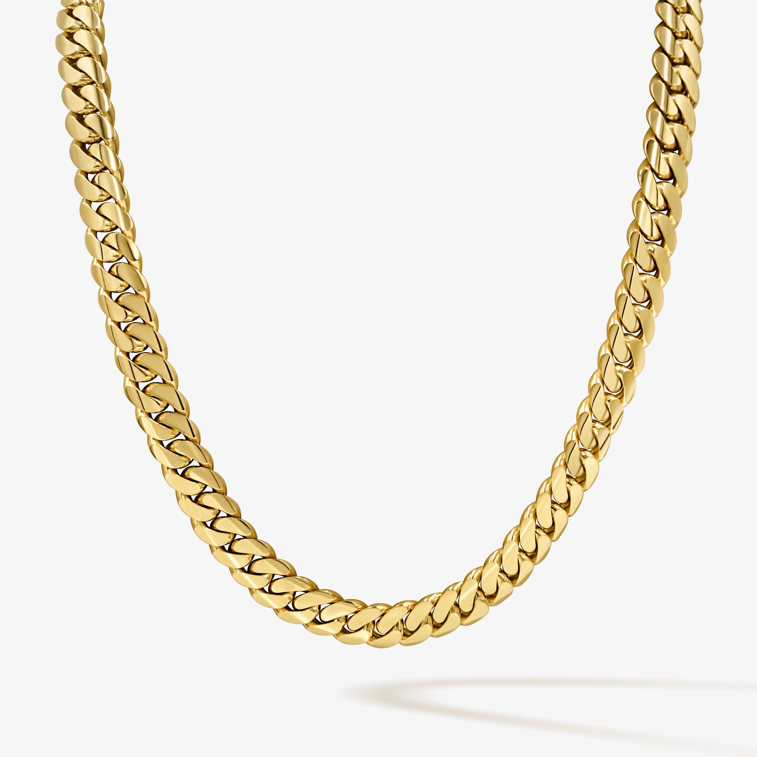 13mm solid gold Cuban link chain at Mayra Jewelry