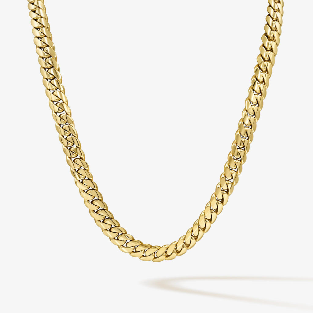 11mm solid gold Cuban link chain at Mayra Jewelry