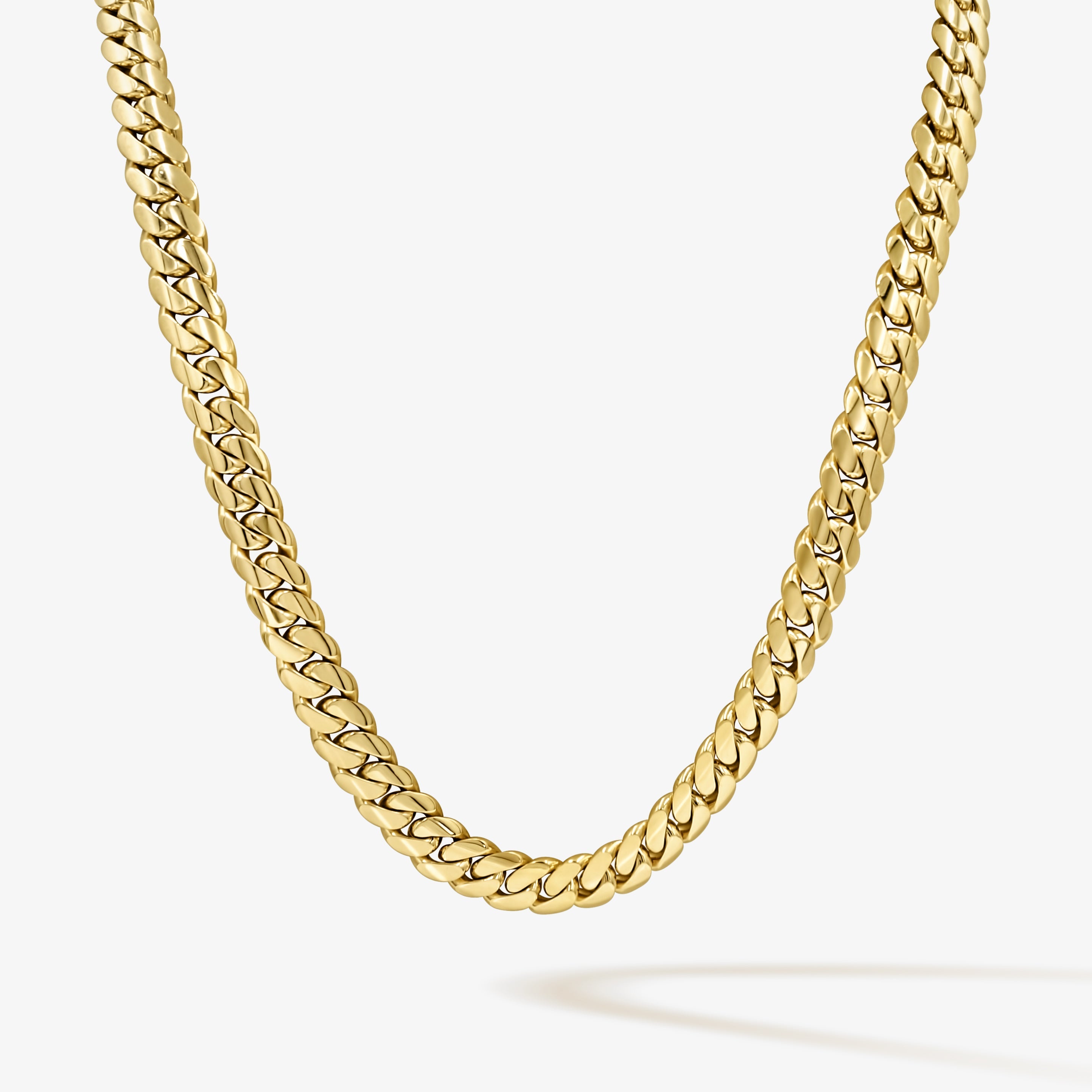 11mm solid gold Cuban link chain at Mayra Jewelry