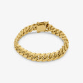 10mm solid gold Cuban link bracelet at Mayra Jewelry