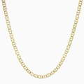 10K gold flat mariner link chain necklace at Mayra Jewelry