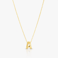 Necklace 14K Yellow Gold Initial Pendant Necklace Pochy Jewelry in Miami