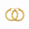 Classic Gold Hoop Earrings Set 10k