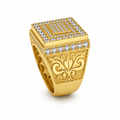10k gold square imperial ring