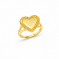 Elegance Golden Heart Ring 10k