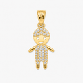 Child’s Charm with Zirconia in 10K Yellow Gold