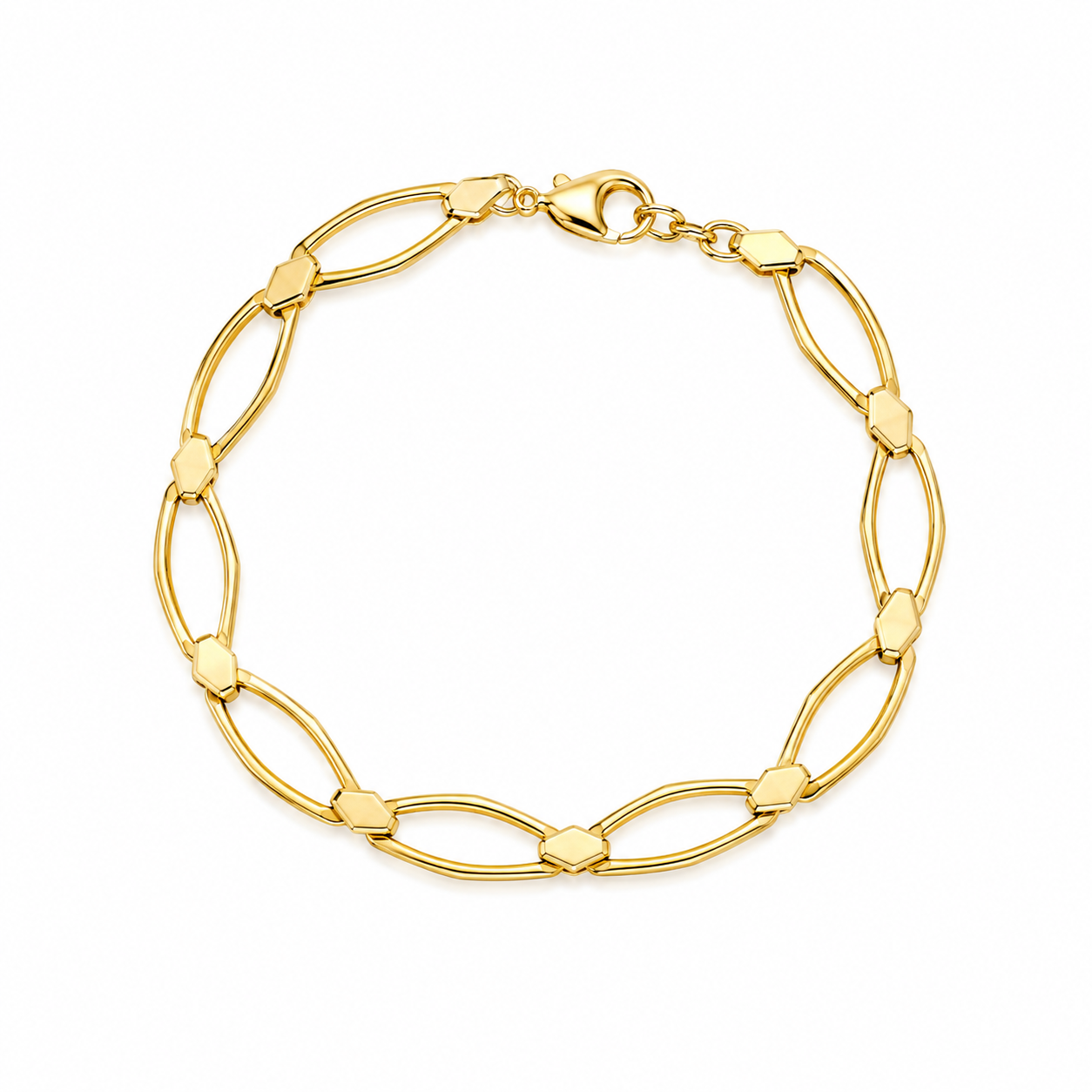 Marquese links bracelet 10k