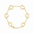 10k Heart Bracelet