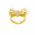 Elegant bow ring 10k