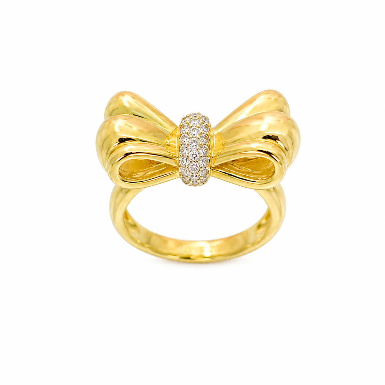 Elegant bow ring 10k