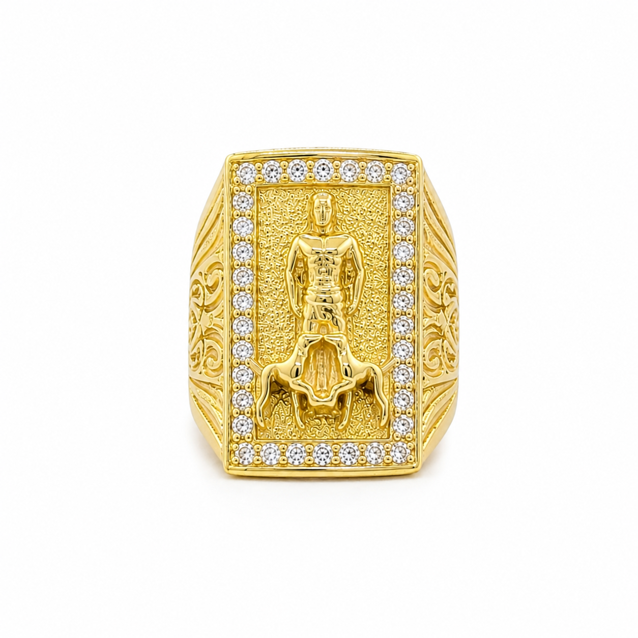Man’s ring with San Lazarus 10k