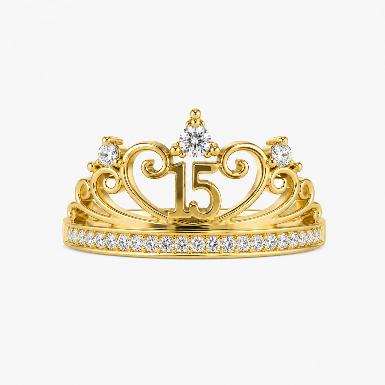 Quinceanera ring with 10k zirconias