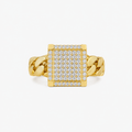 Princess ring with zircons in 10k