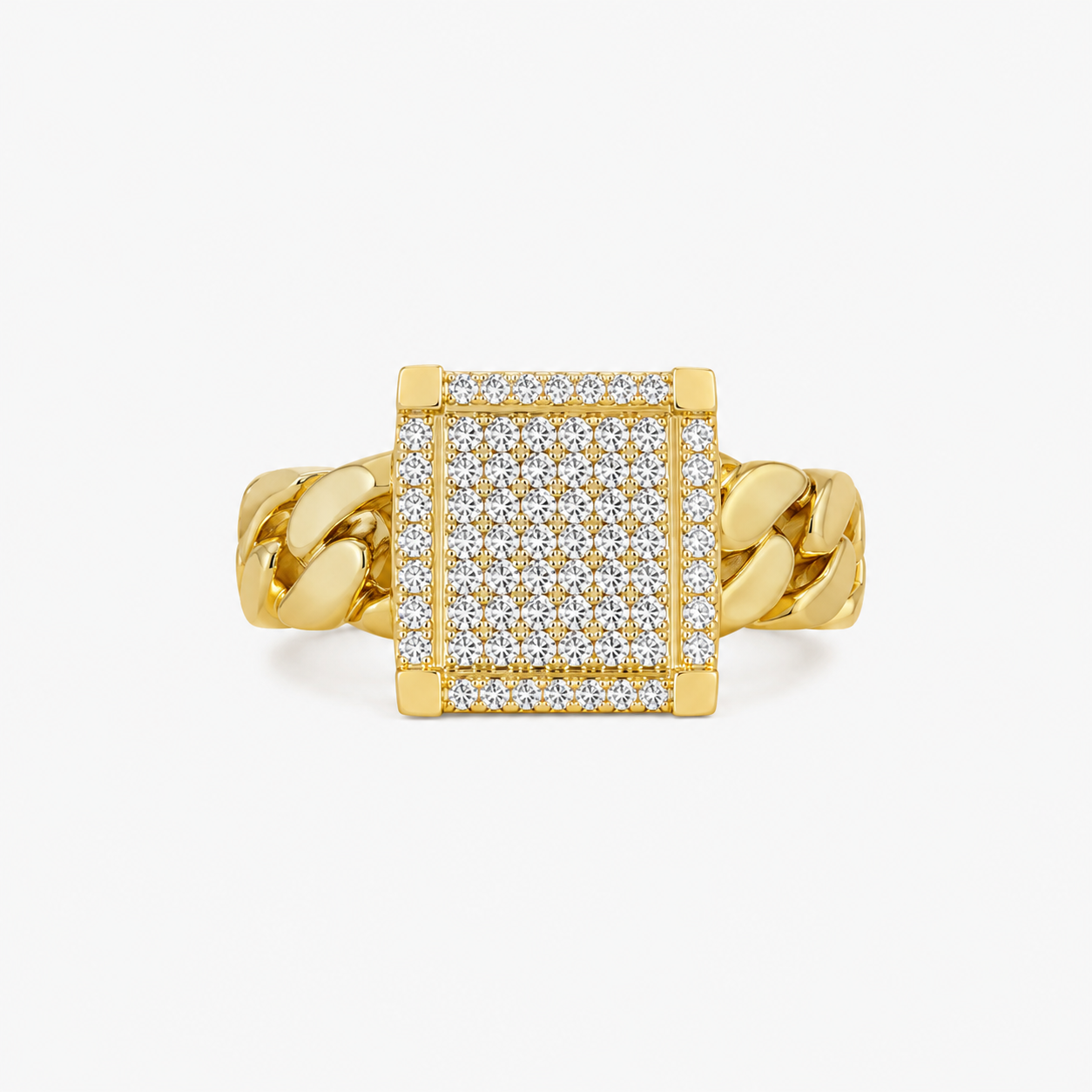 Princess ring with zircons in 10k