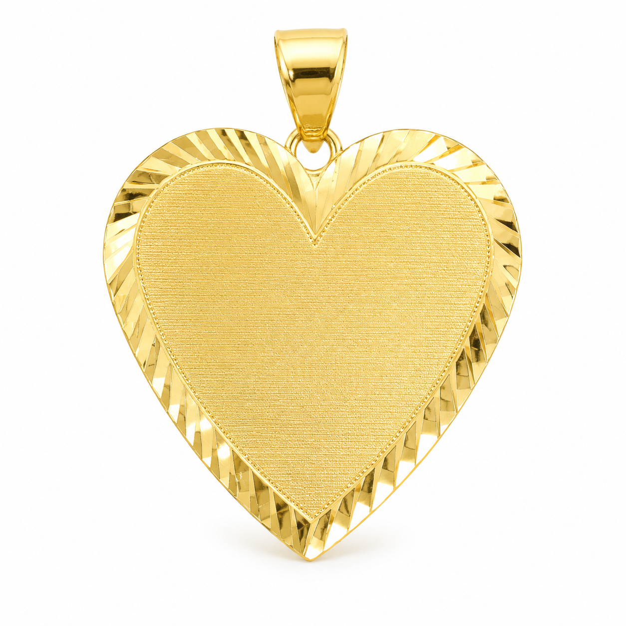 Customizable heart charm for 10k laser engraved photo.