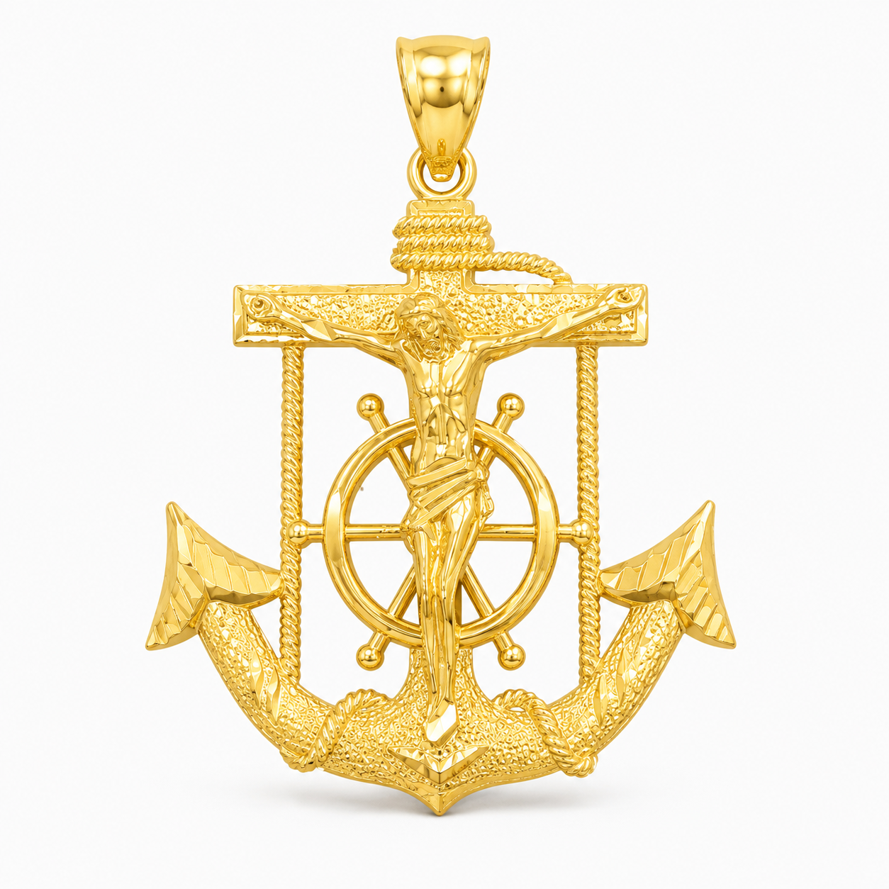 I said nautical anchor with crucifix and rider 10k