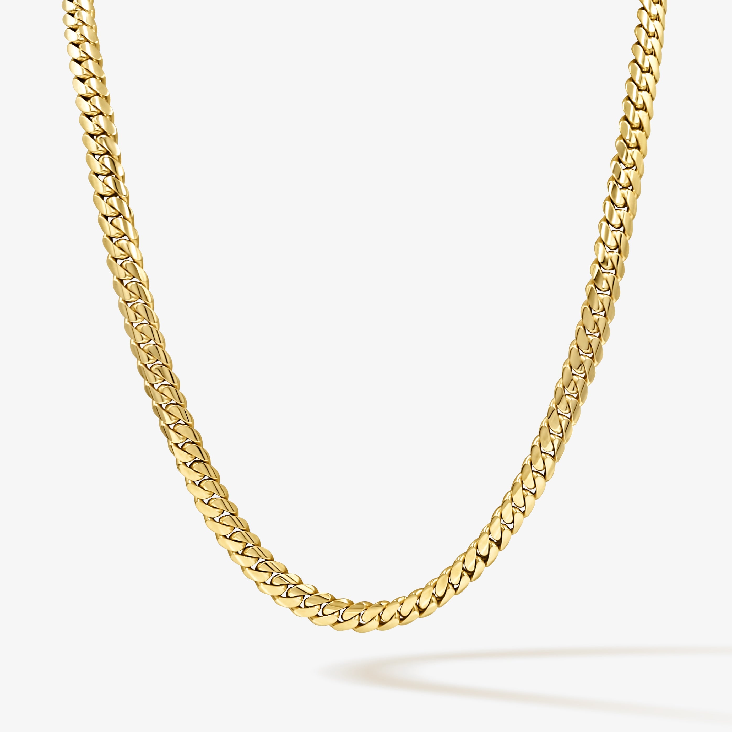 10mm solid gold Cuban link chain at Mayra Jewelry