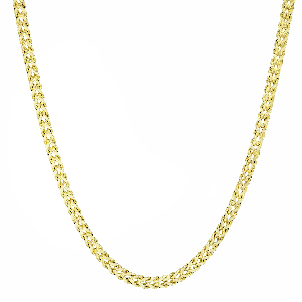 10K gold Franco chain necklace at Mayra Jewelry