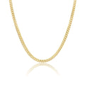 6mm solid machine-made gold Cuban link chain at Mayra Jewelry