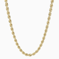 10K hollow gold rope chain at Mayra Jewelry